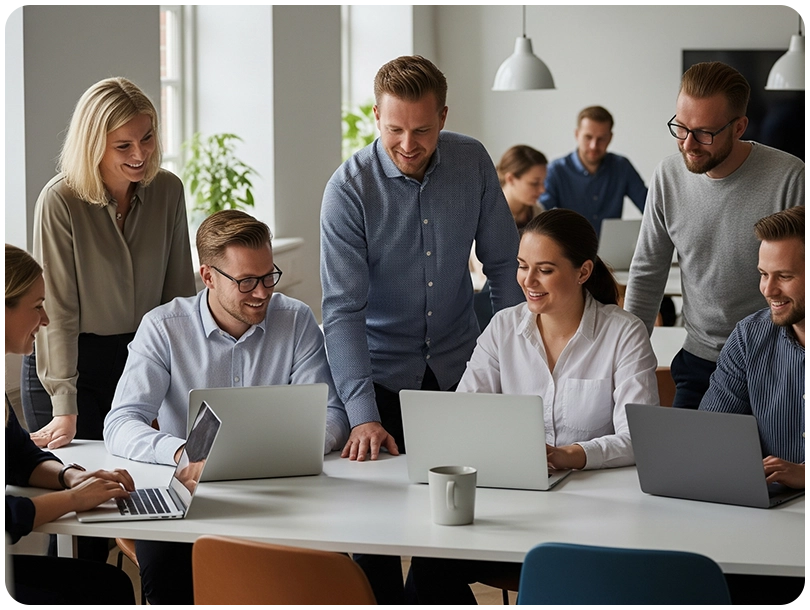 DanmarkSpins team working together